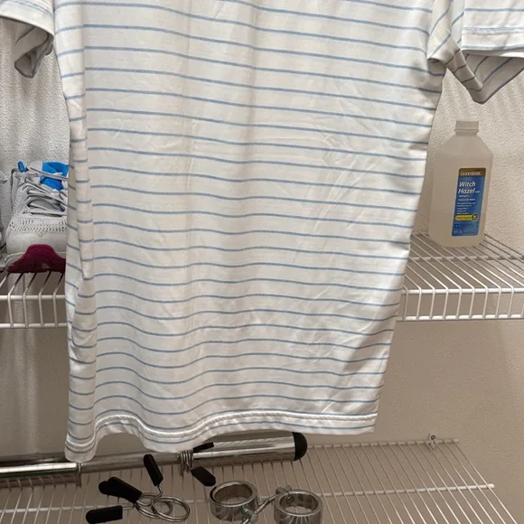 Under Armour Men's Polo Shirt with Blue Stripes - Picture 7 of 7